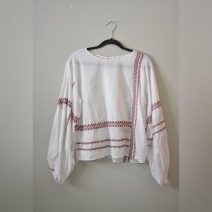 Joie Blouse with Embroidery Detail Size Large